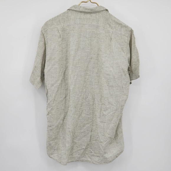Cremieux Collection Flax Men's Button Up Short Sleeve Tan Size Medium - Picture 4 of 7